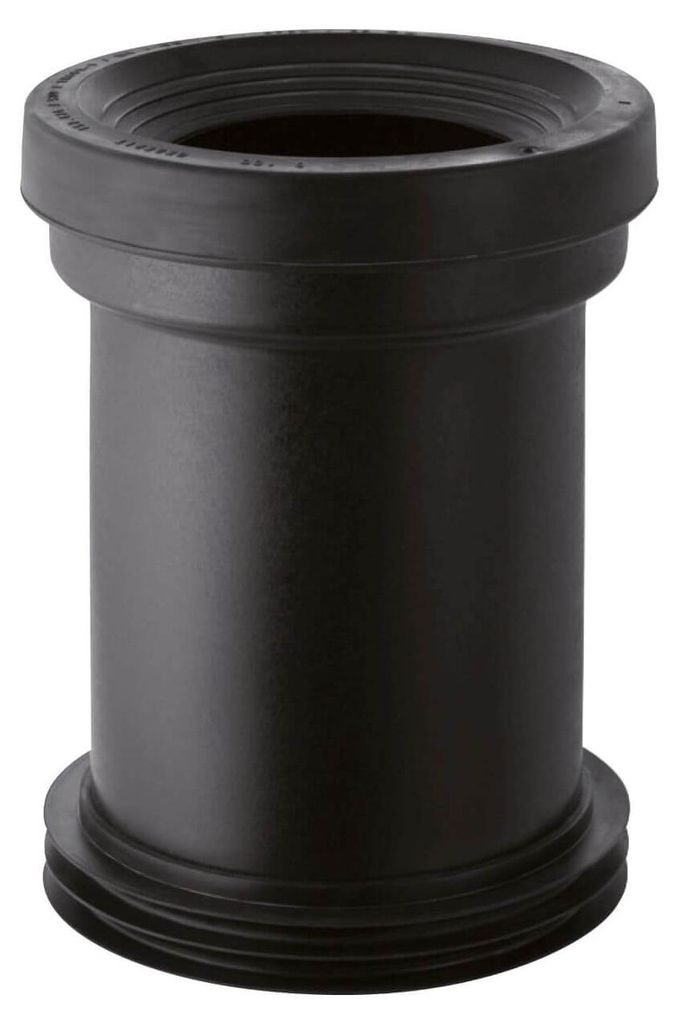 Geberit Anschlussstutzen Ø110 mm mit Manschette, PE-HD, Schwarz