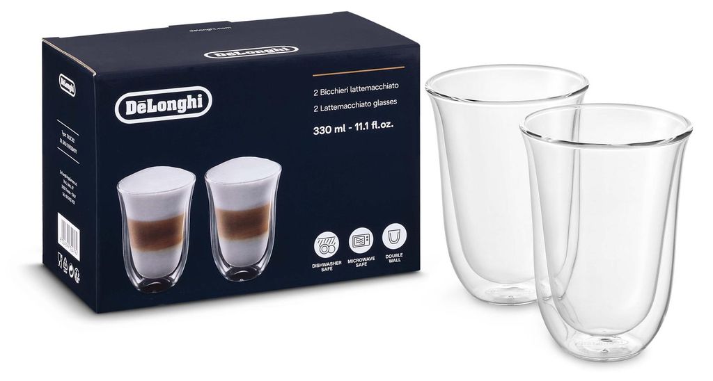 DeLonghi Latte Macchiato 2er Doppelwandiges Thermoglas Produktbild 