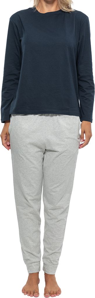 Schiesser Organic Baumwolle Schlafanzug Lounge Set bestehend aus einer langen Hose und einem Langarm-Shirt, Weiches Material mit hohem Baumwoll-Ant...