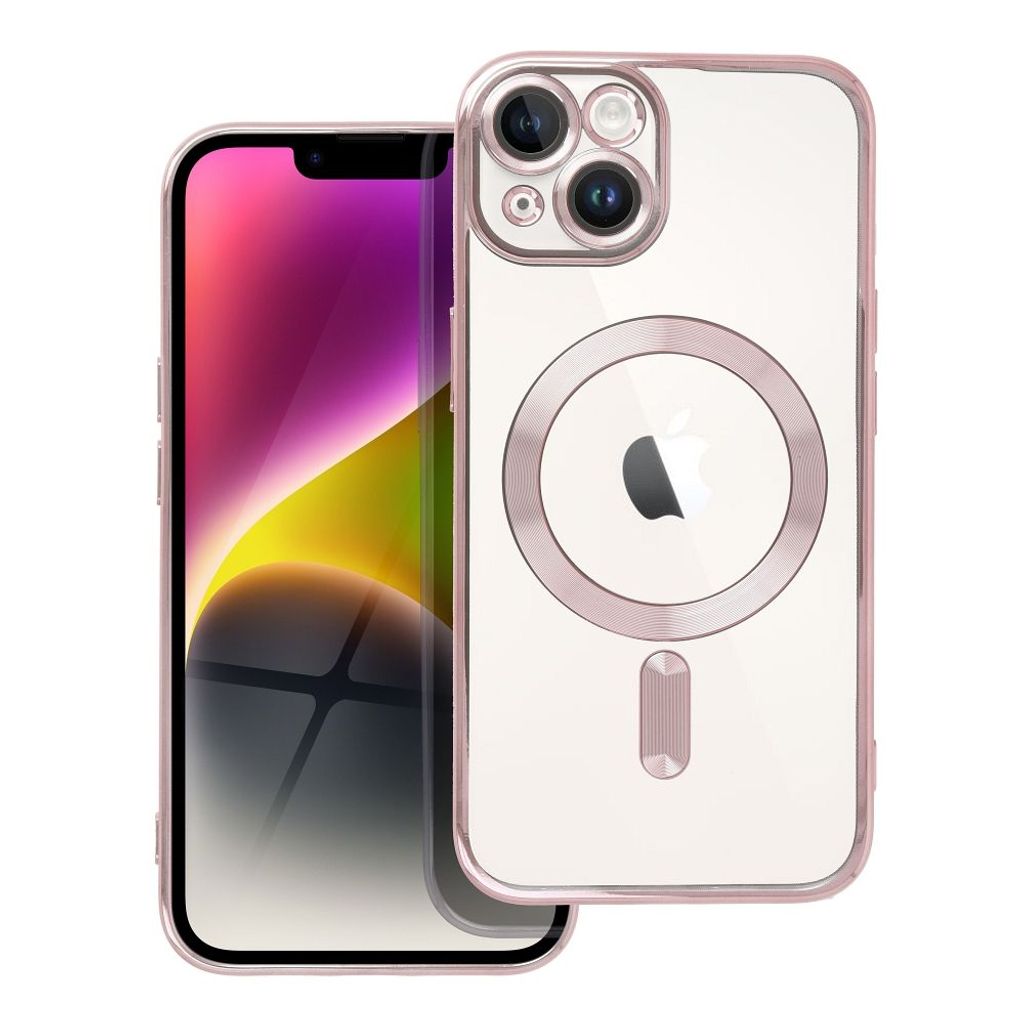 Case passend für iPhone 14 Electro Mag Cover kompatibel mit MagSafe gold-rose