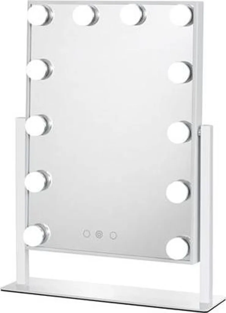 Miroir de maquillage UNIQ New York Mega avec 12 ampoules LED - Blanc