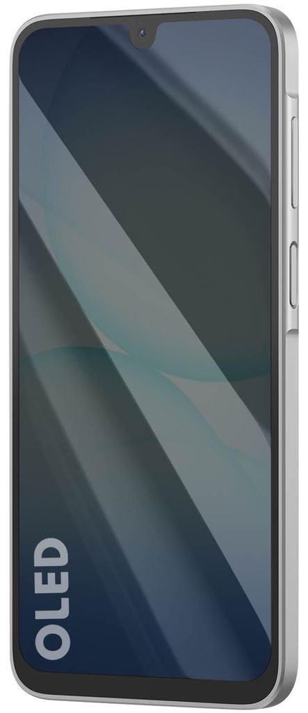 Clappio, OLED Display komplett für Galaxy A17 4G mit Mittelgehäuse, Grau