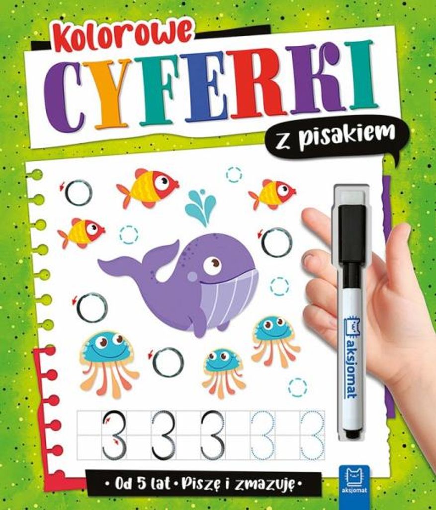 Cyferki kolorowe z pisakiem. Piszę i zmazuję dla dzieci Image du produit 