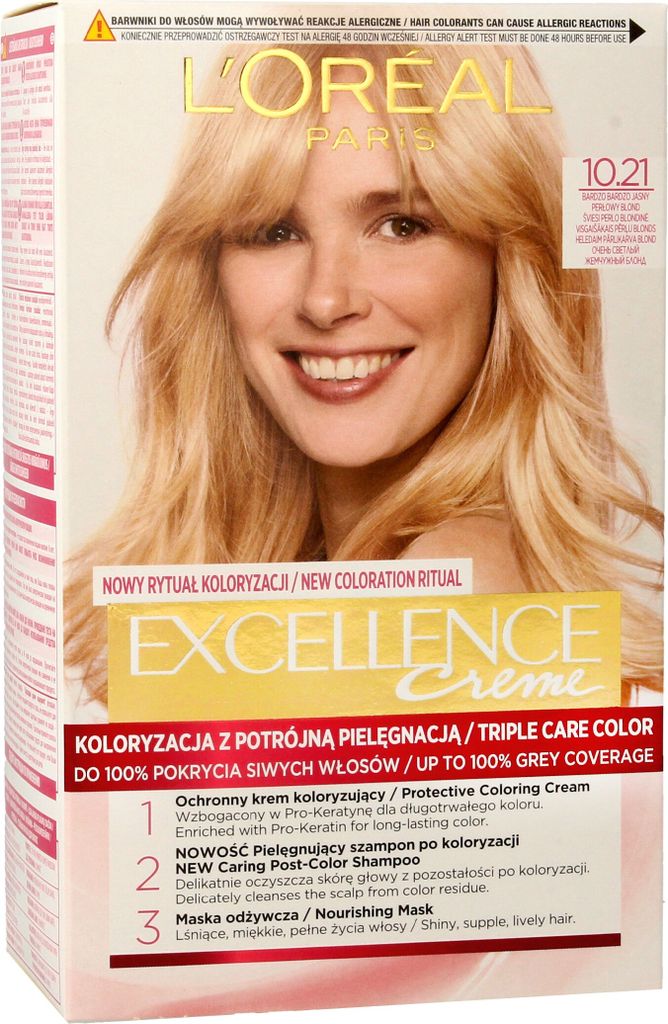 Barva na vlasy L'Oréal Paris Excellence Crème 10.21 Velmi Obrázek produktu 
