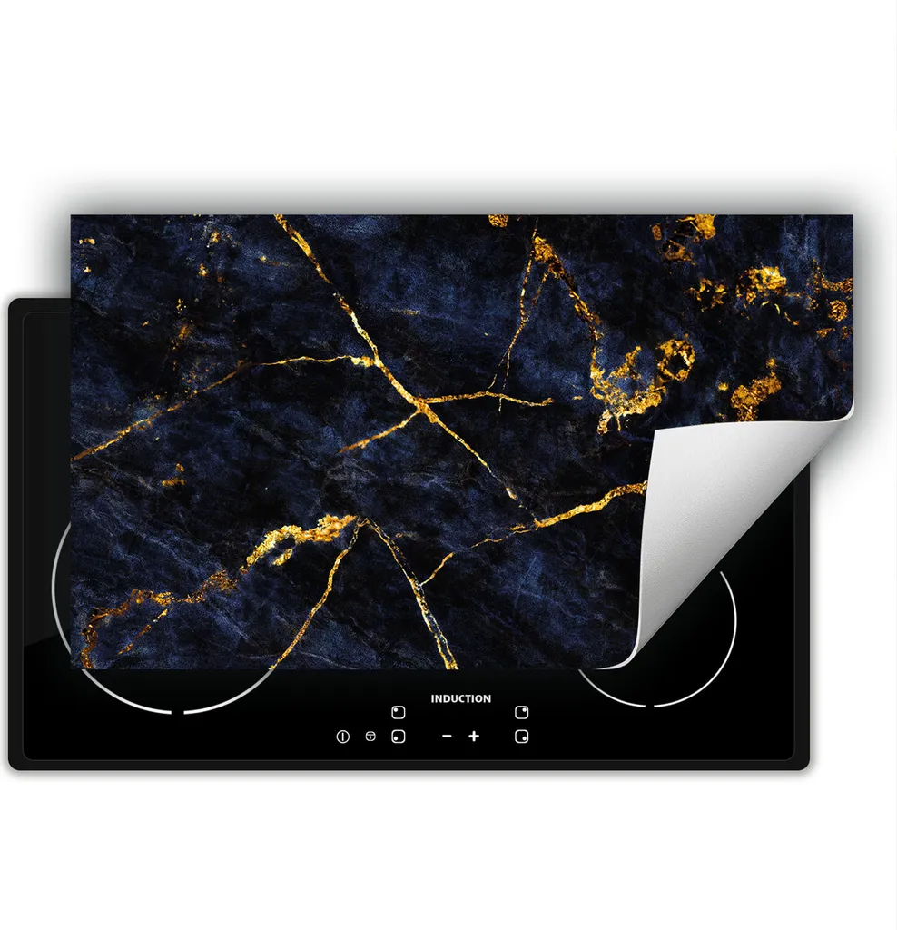 DarHaus Piastra Coprifornelli 90x52 Marmo Oro - Sicurezza in Cucina