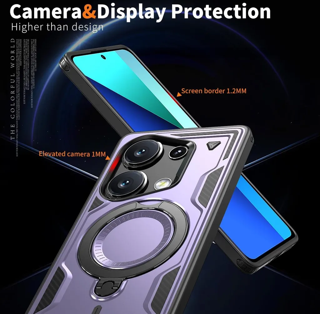 Cover Rugged per Poco M6 Pro 4G e Redmi Note 13 Pro 4G con Stand - 6