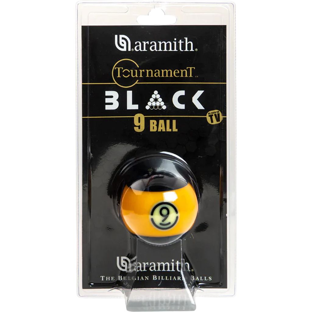 Aramith Tournament Black 9-Ball Einzelball schwarz/gelb Produktbild 