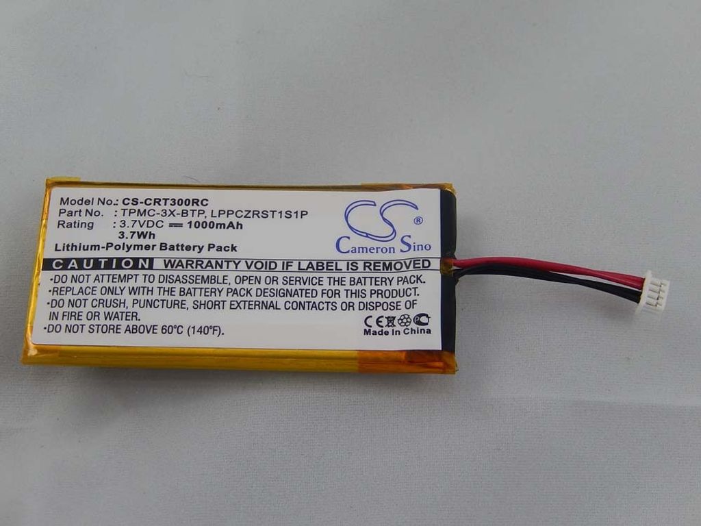 vhbw Akku kompatibel mit Crestron Prodigy PTX3, MTX-3, TPMC-3X Touchpanel Fernbedienung Remote Control (1000 mAh, 3,7 V, Li-Polymer)