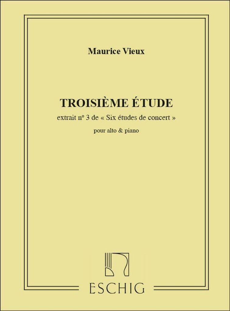 Étude de concert sol majeur no.3 pour alto et piano