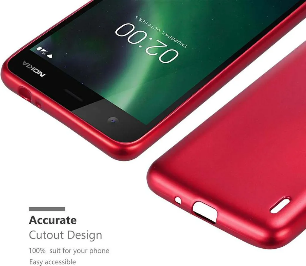 Custodia Flip Cadorabo Per Nokia 5 2016: Stile In Similpelle Rosso Chili Con Funzione Portafoglio - 4