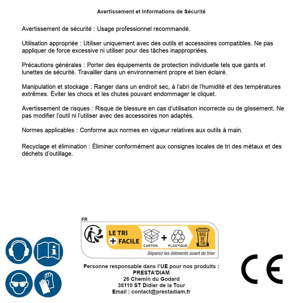Cliquet 1/4 Réversible D-Work Haute Précision - Connexion 9 x 12 mm - 7