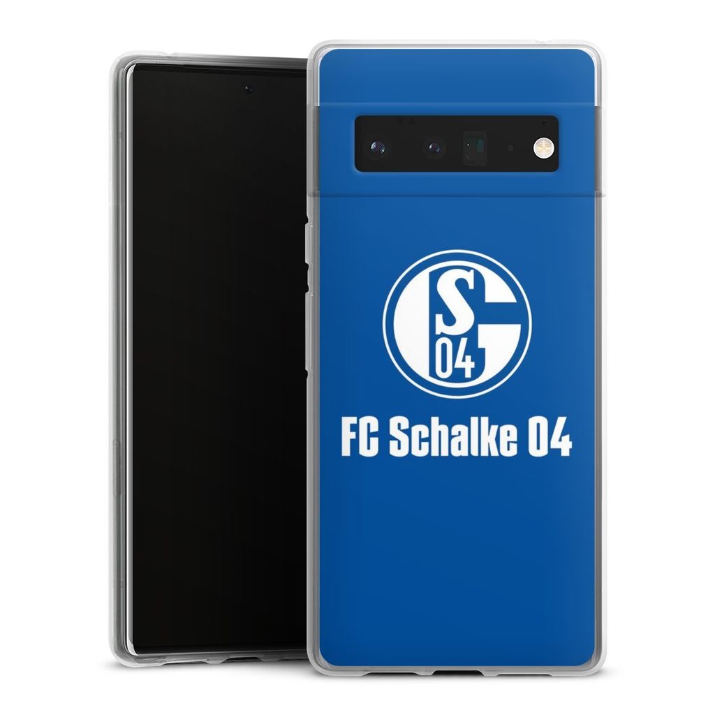 DeinDesign Handyhülle für Google Pixel 6 Pro Silikon Hülle Case Smartphone Schutzhülle FC Schalke 04 Logo Offizielles Lizenzprodukt