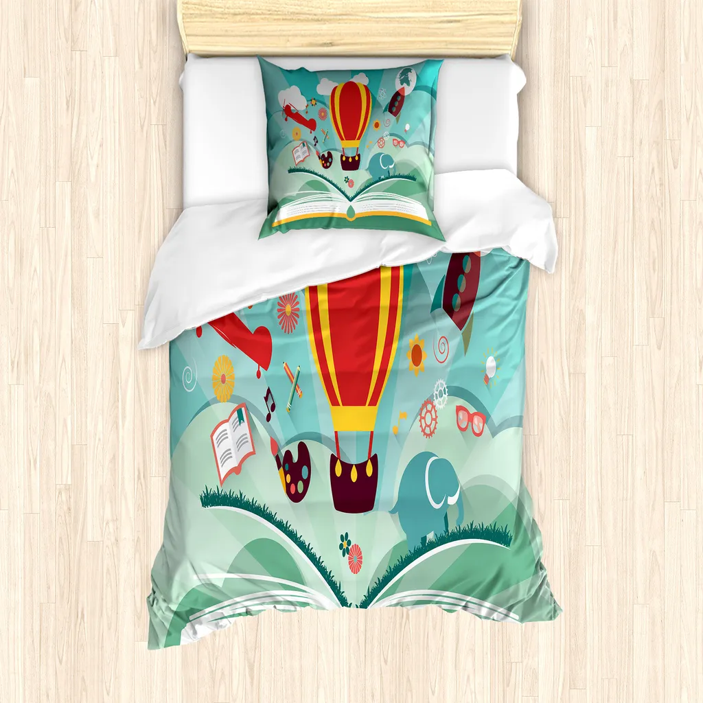 Copripiumino Multicolore ABAKUHAUS 135x200 Design Fantasia Libro