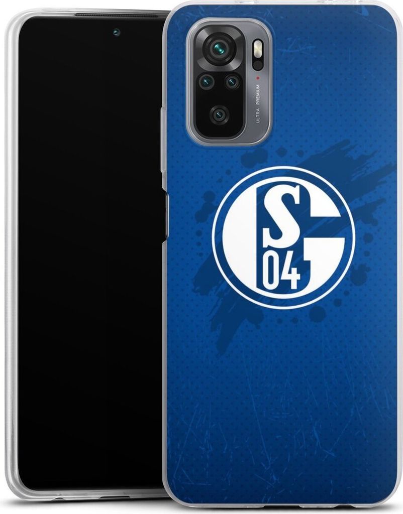 DeinDesign Slim Hülle für Xiaomi Redmi Note 10 4G Silikon Case Ultra Dünn Handyhülle Bundesliga FC Schalke 04 Offizielles Lizenzprodukt