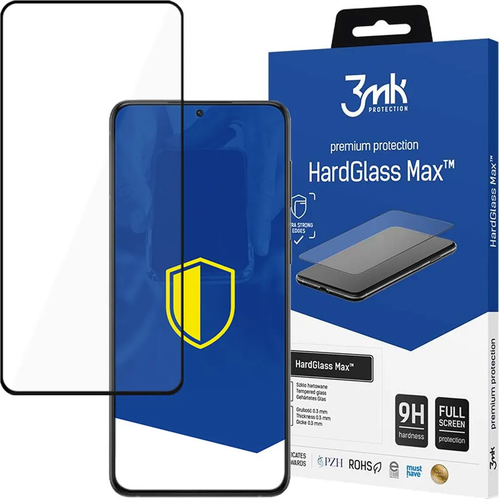 Vetro 3mk HardGlass Max Samsung S22 Plus: Protezione Full Screen 9H