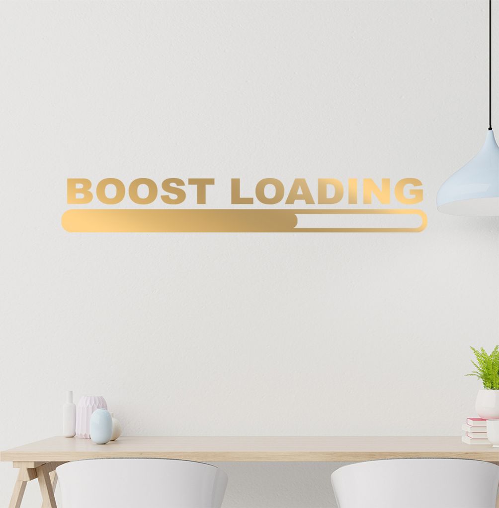 boost loading Wandtattoo in 6 Größen - Wandaufkleber Wall Sticker - Dekoration, Küche, Wohnzimmer, Schlafzimmer, Badezimmer