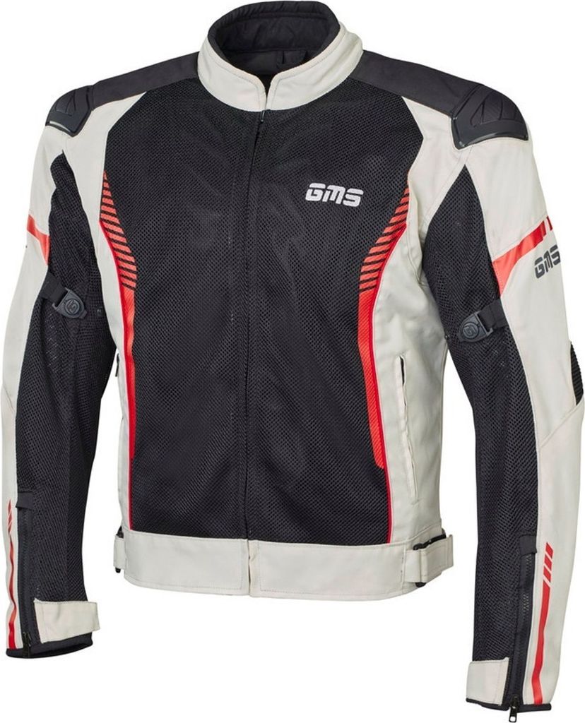 GMS Jacke Samu Mesh beige-schwarz-rot 3XL