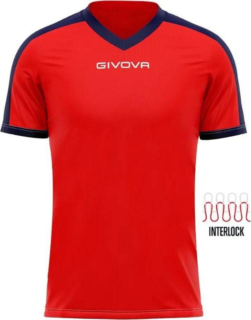 Sport-T-Shirt Givova Revolution Rot-Blau Rot - M Produktbild 