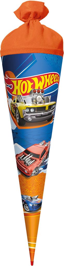 ROTH Schultüte groß Hot Wheels 70 cm rund Filzverschluss Produktbild 