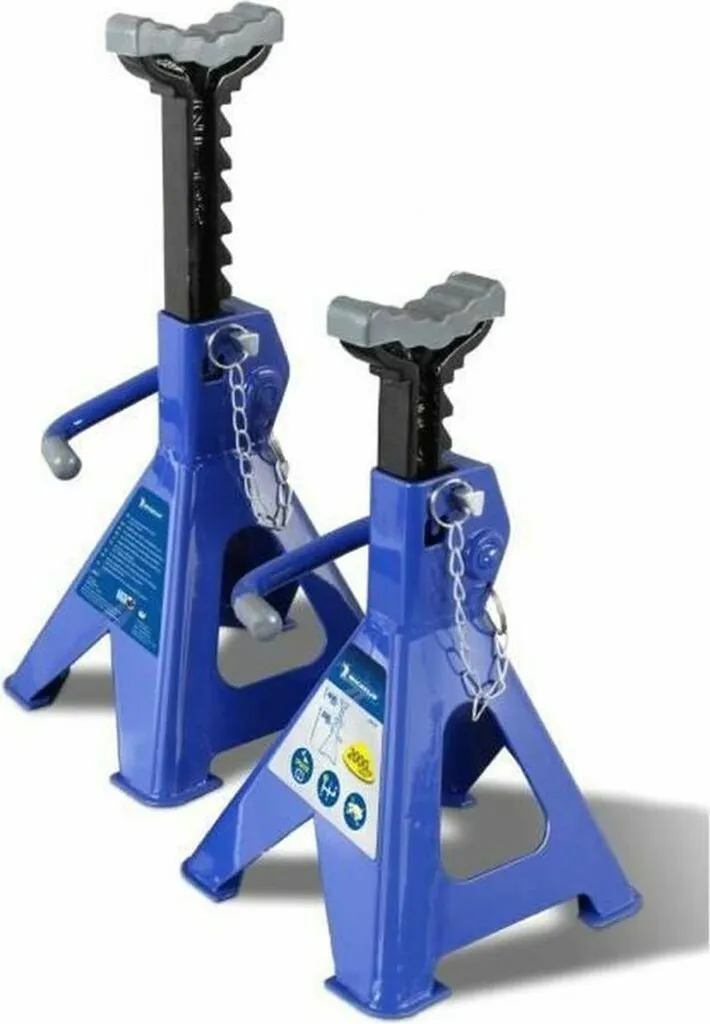 Cavalletti Auto Michelin 2 Tonnellate: Coppia Professionale con Gomma