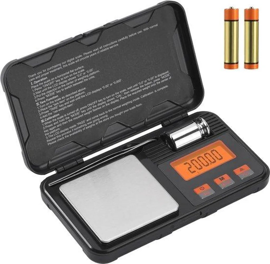 Balance de précision pour épices et bijoux de 0,01g à 200g LCD Noir