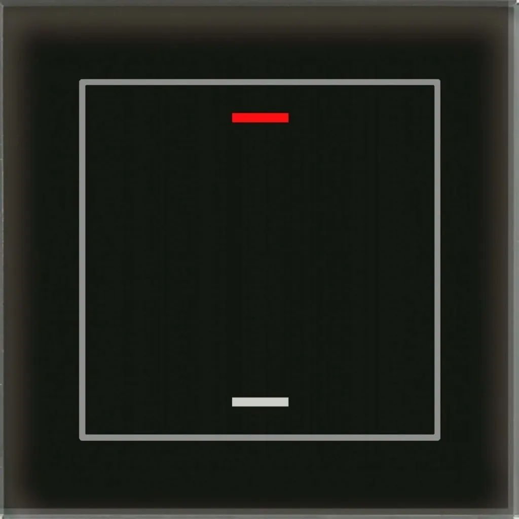 Bouton-poussoir tactile KNX en verre noir MDT BE-GTL10S.01