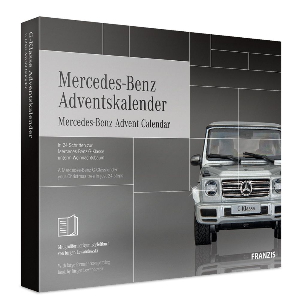 FRANZIS Adventskalender Mercedes-Benz G-Klasse 1:43 3-teilig mit Sound-Modul 