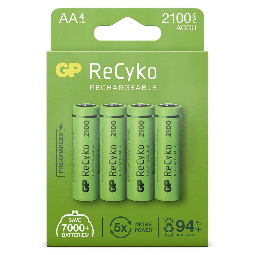 1x4 GP ReCyko+ NiMH Akku AA 2100mAH, ready to use, NEU