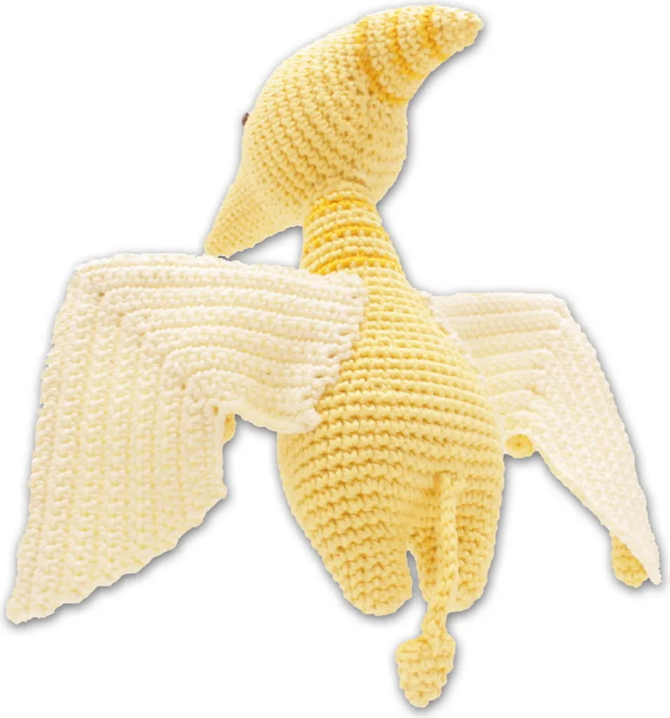 Kit Crochet Dinosaure Pteranodon 18cm fil coton doux et rembourrage HC