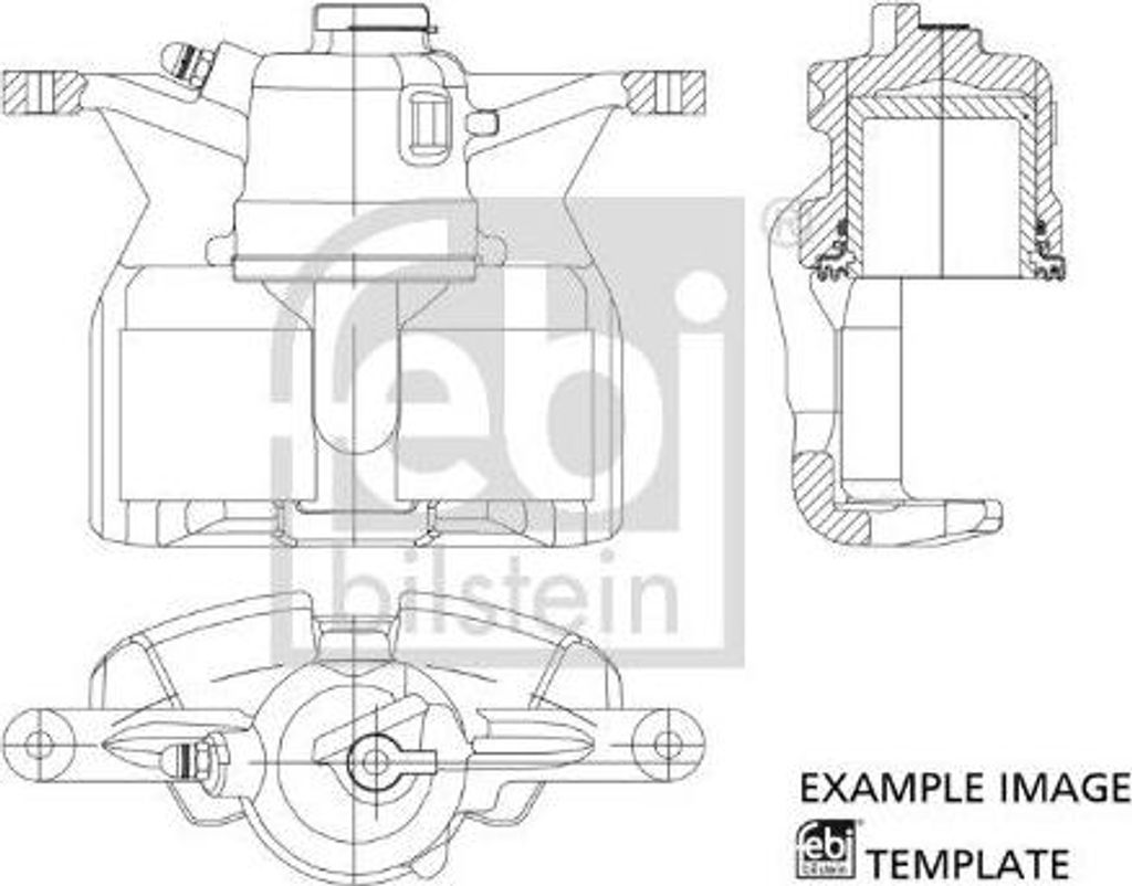FEBI BILSTEIN 178050 Bremssattel OE 1K0615424A kompatibel mit A3 8P, Altea, Altea XL, Leon, Toledo, Octavia, Yeti, Beetle, EOS, Golf Plus, Golf V, ...