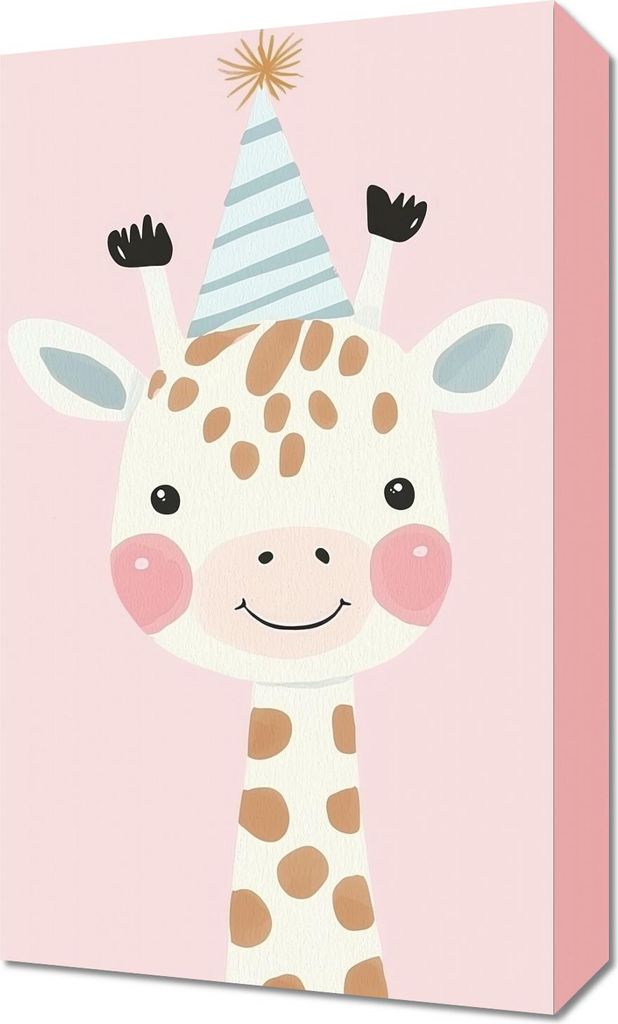 Bild 30x50cm Muster für Kinder, Mädchen und Jungen - Giraffe