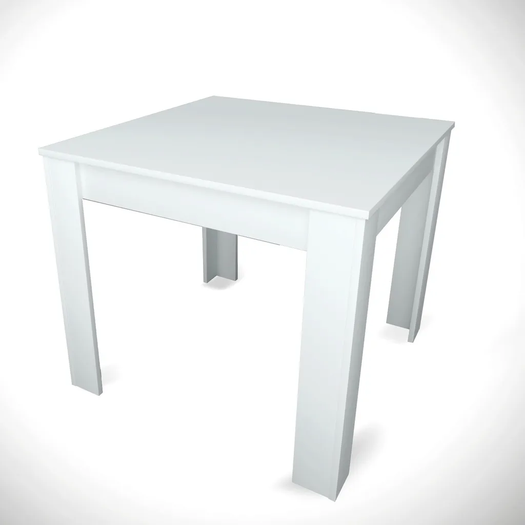 Table à manger Skye Decor Single 90 en blanc brillant 90x80x78 cm - 5