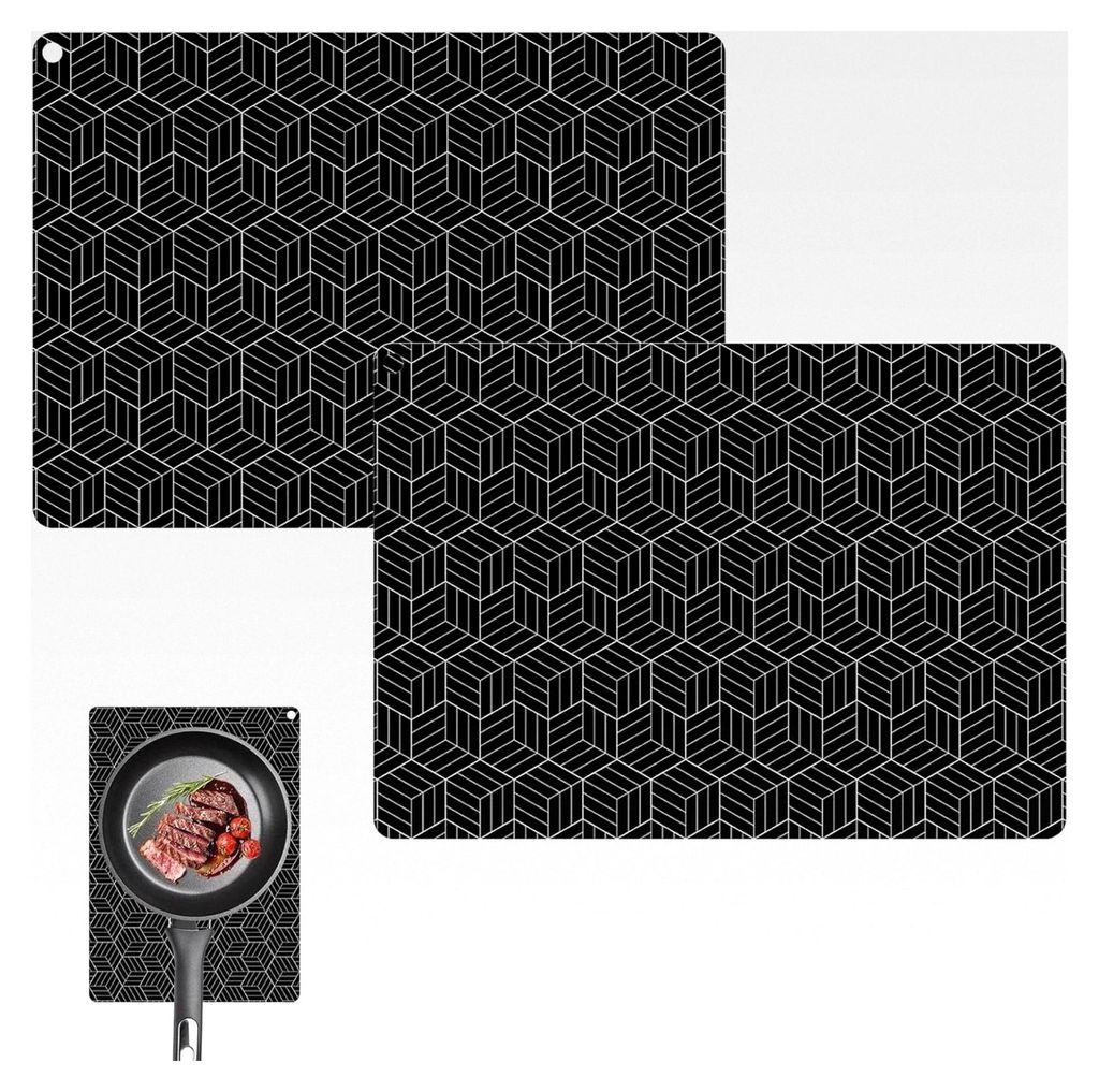 2 Stück Silikonunterlage für Induktionsherd, 35×25 cm Schutzmatte für Induktionskochfeld, hitzebeständige Unterlage