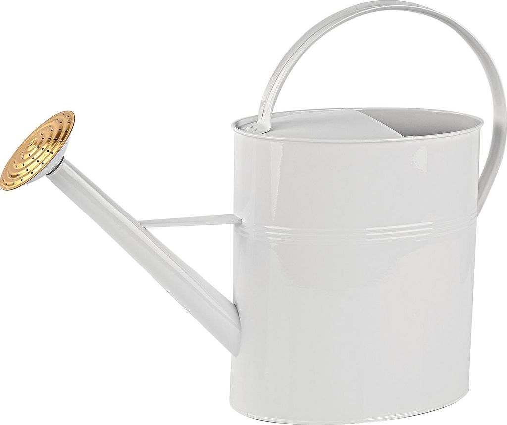 Metalltrog mit Rosette Victoria weiß 10 Liter