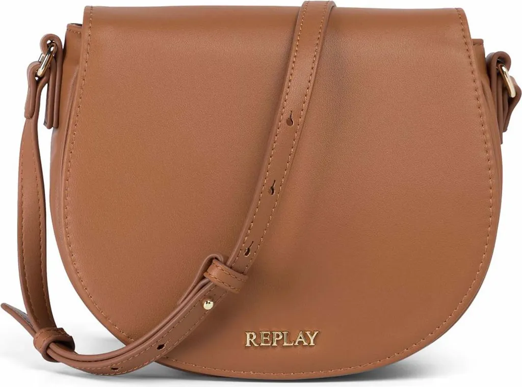 Petit sac besace Crossbody REPLAY pour femme en similicuir marron chaud