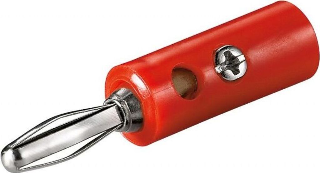 Bananen-Stecker mit Schraubanschlüssen, rot Produktbild 