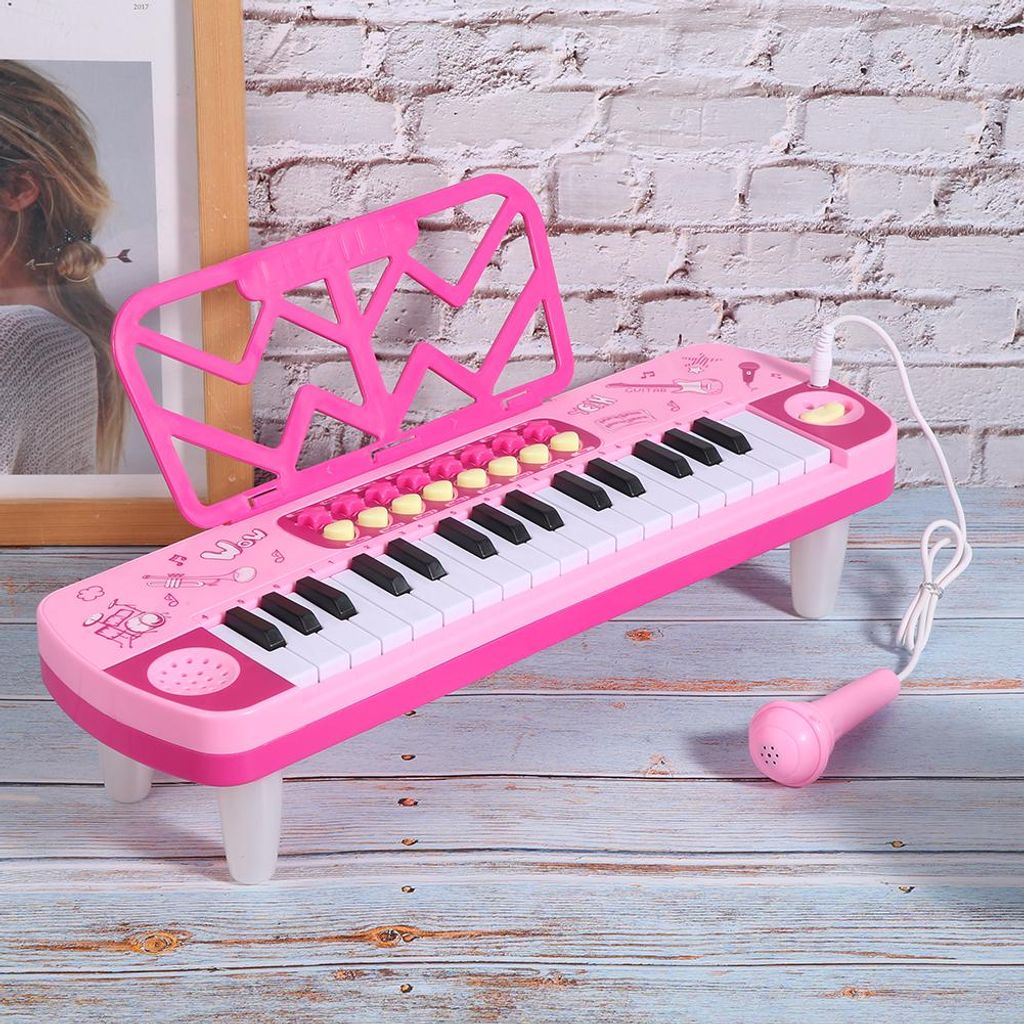 E-Piano mit Mikrofon-Tastatur, digitales Musikinstrument für Kinder