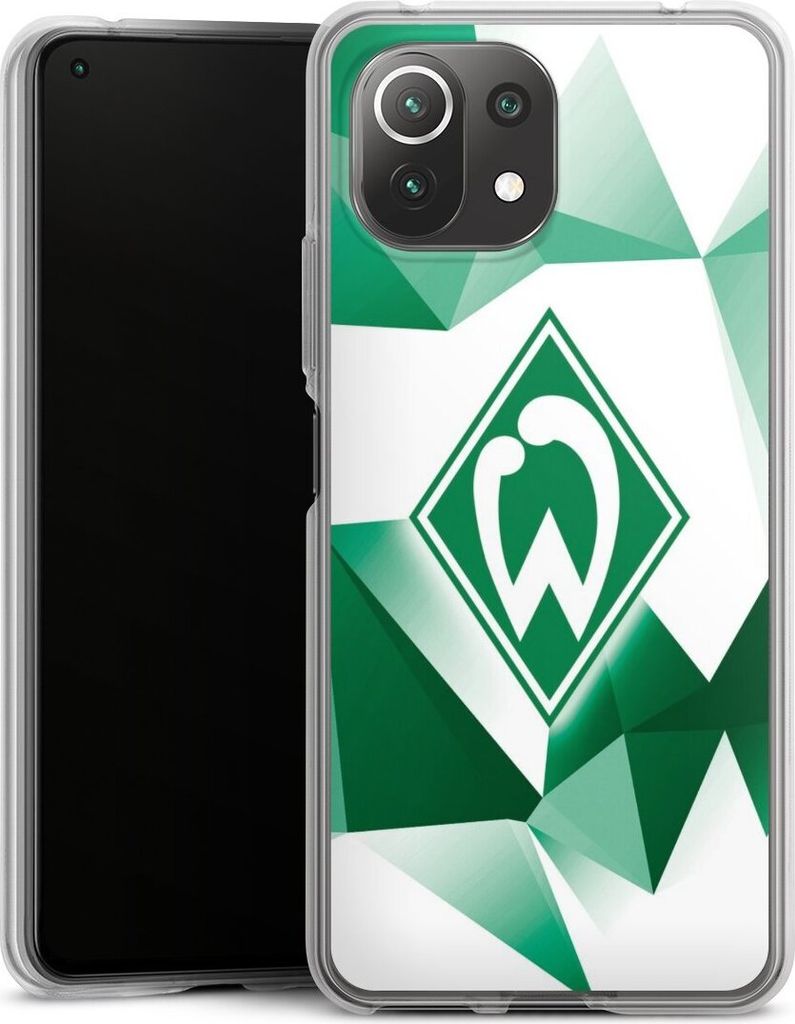 DeinDesign Handyhülle für Xiaomi Mi 11 Lite 5G NE Silikon Hülle Case Smartphone Schutzhülle Offizielles Lizenzprodukt SV Werder Bremen Tarnmuster