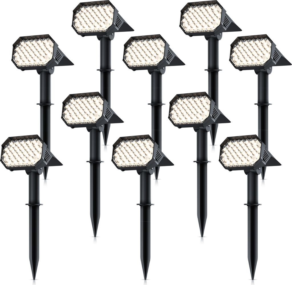 10x Brandson Projecteur de jardin avec piquet de terre, Image du produit 