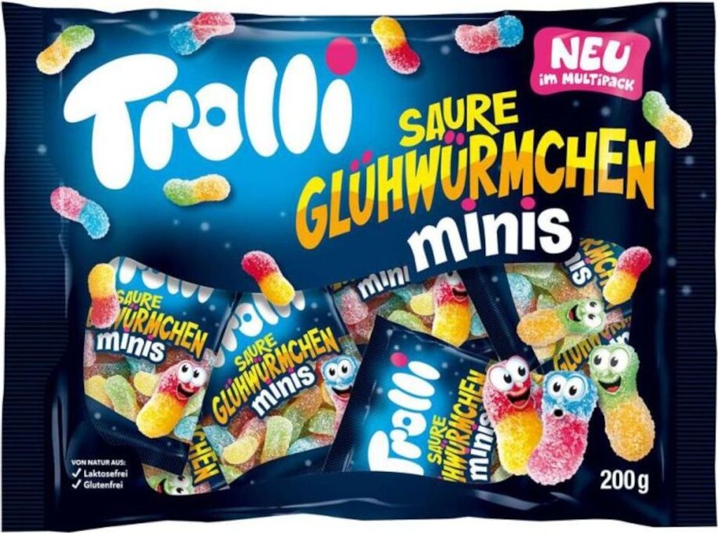 Trolli Glühwürmchen sauer gezuckerte Fruchtgummi Minis Produktbild 