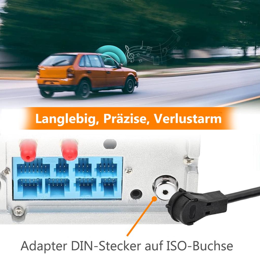 KFZ Radio Antenne Adapter Stecker ISO Kupplung Buchse DIN Produktbild 8