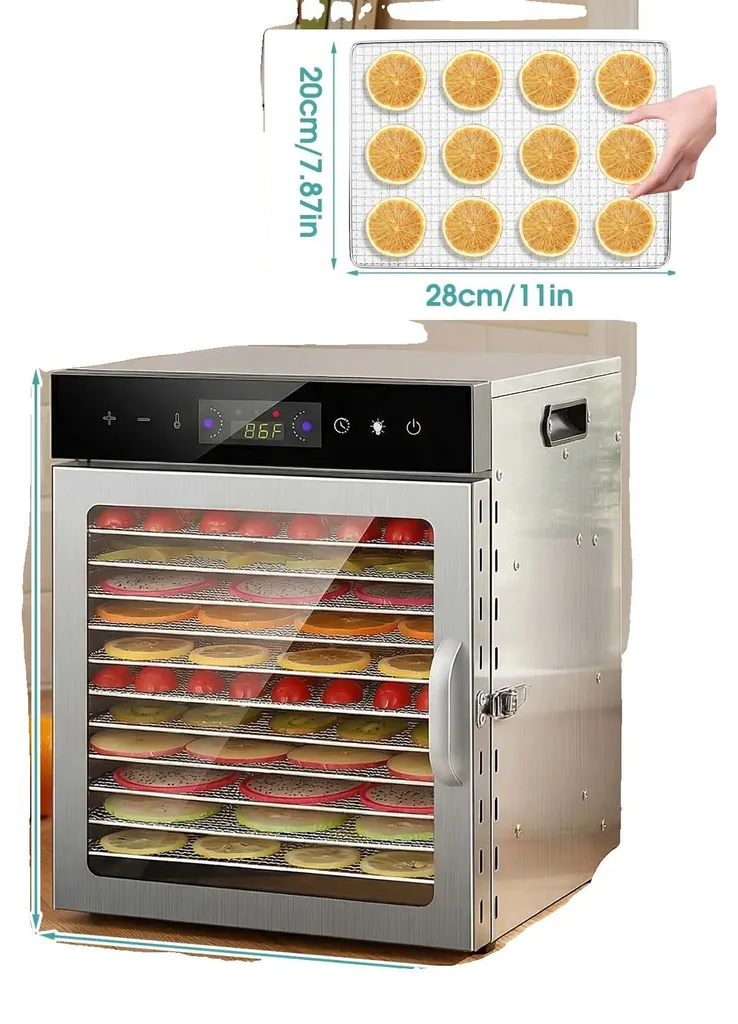 Déshydrateur alimentaire anti-gaspillage 12 plateaux de 800W