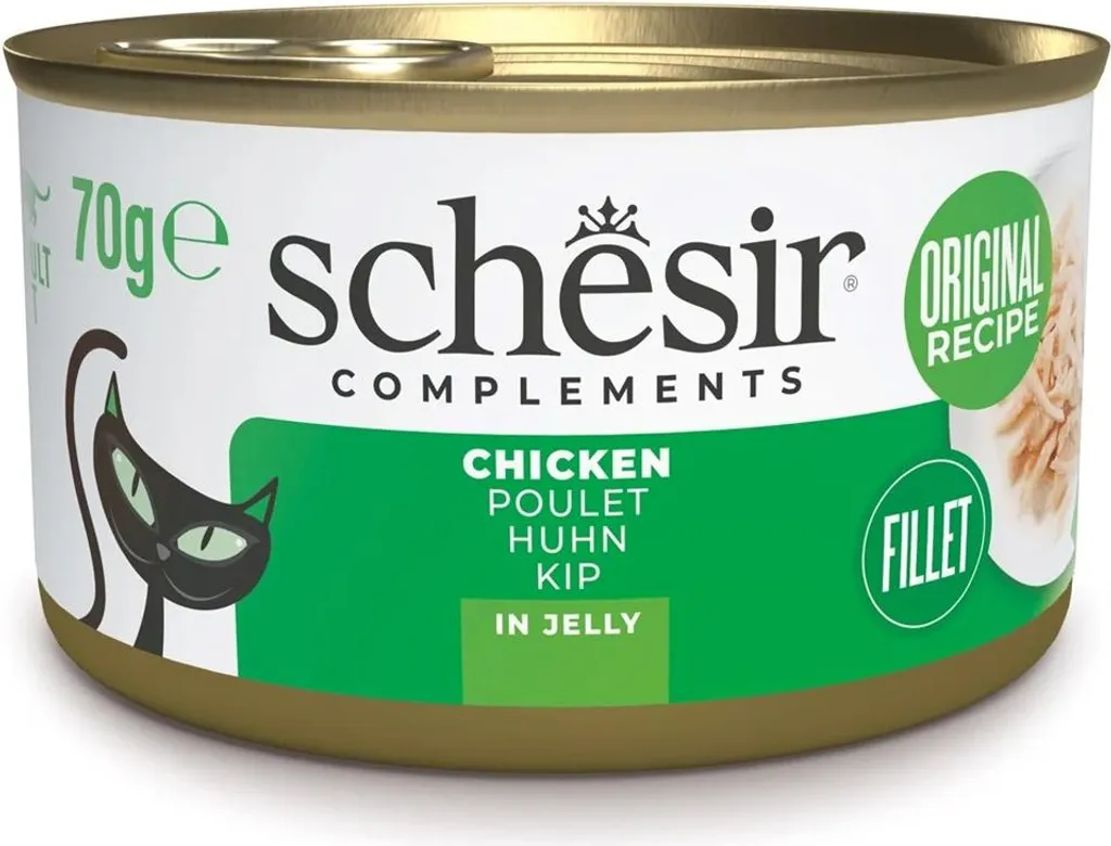 Filets de Poulet Schesir en Gelée 70g - Aliment Naturel pour Chat Adulte