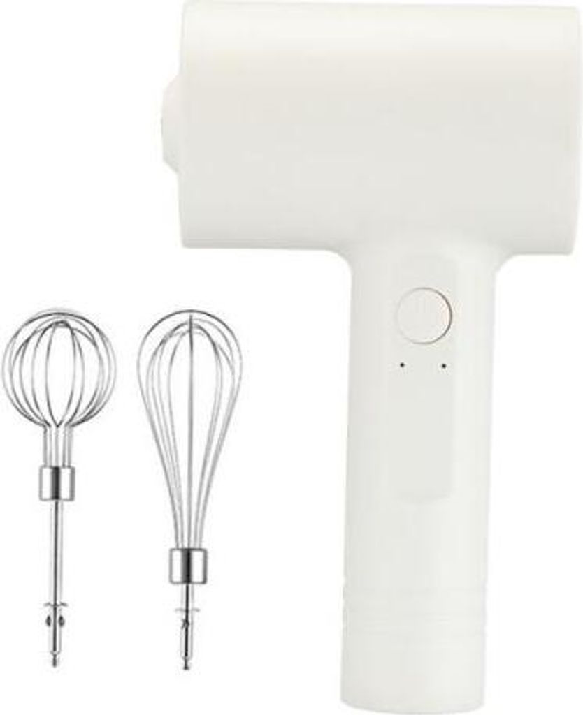 360Home Kabelloser elektrischer Schneebesen + zerkleinerer Weiß 10.5*7.5*23.5cm