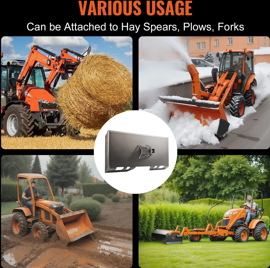 Adaptateur de montage plaque rapide pour chargeuse compacte agricole