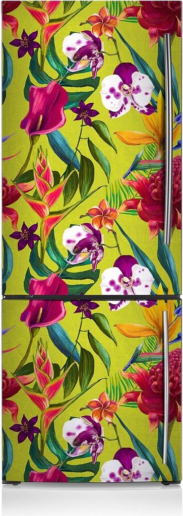 Magnetfolie Magnete Küche Kühlschrank Dekoration 70x190 cm - Gemalter Garten