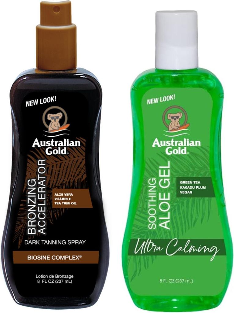 Australian Gold Dark Tanning Accelerator Spray Gel + Aloe After Sun