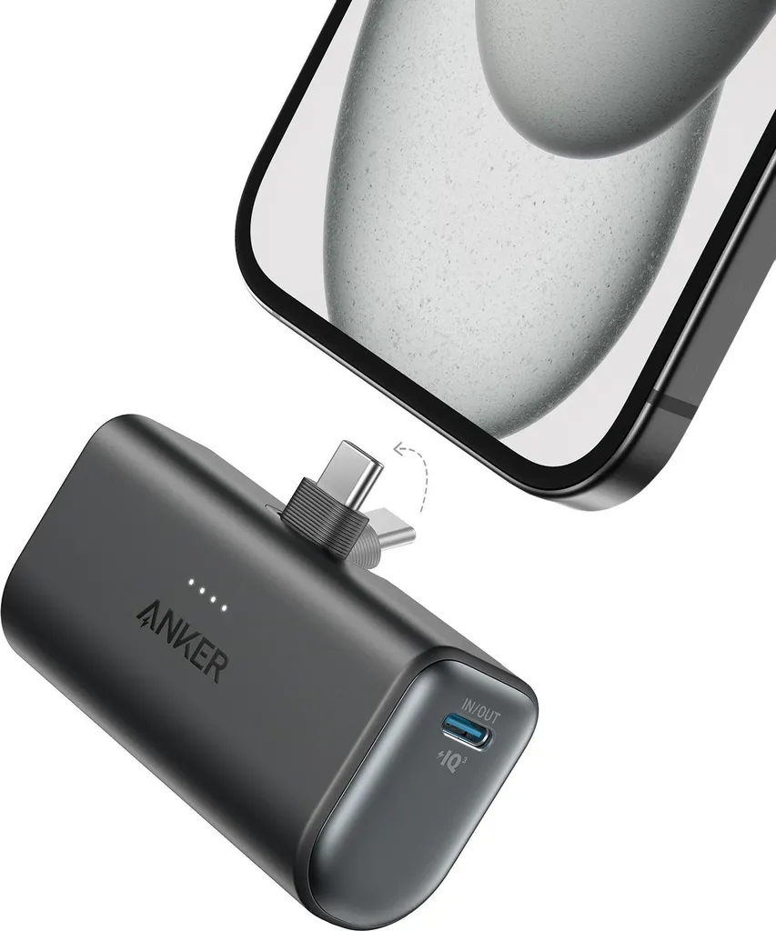 Anker Nano Power Bank 22.5W USB-C Nero - Batteria Esterna per Viaggi