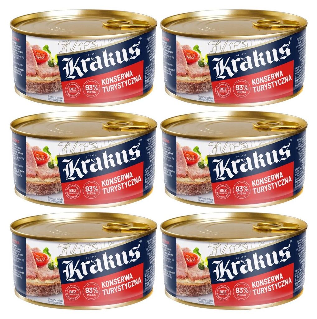 Krakus Frühstücksfleisch 6x 300g - Fleischkonserve 93% Produktbild 