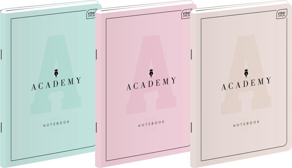 ACADEMY Zeszyt A4 60 kartkowy M 90g - Pastelowe kolory dla Zdjęcie produktu 